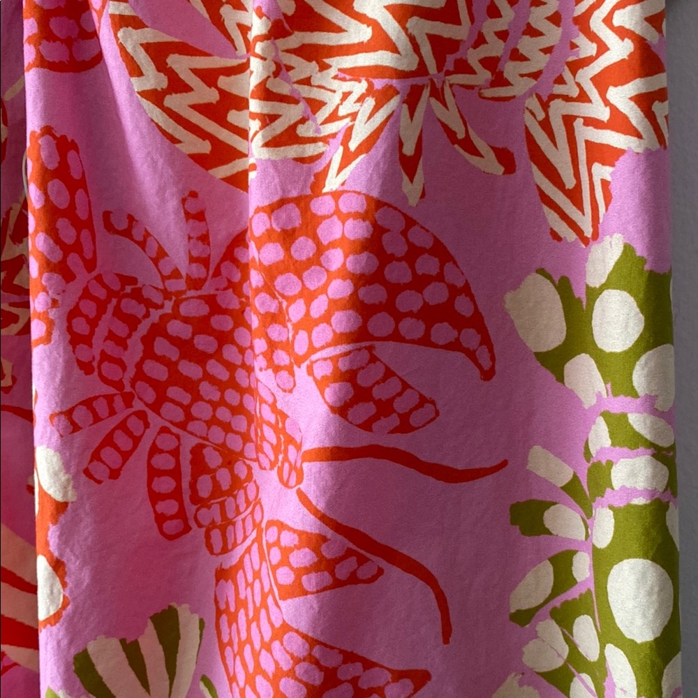 Anthropologie Farm Rio Mixed Lobsters Pink Ruffle Sleeve Mini Dress S - Picture 13 of 14
